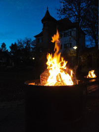 Schwaiger Schloss in Flammen