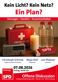 Plakat zur Diskussion am 07.08.2026.
